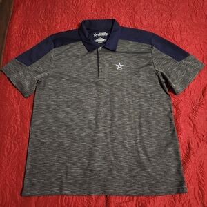 Dallas Cowboys Authentic Heather Gray/Blue Polo Golf Shirt Men's Size: XL